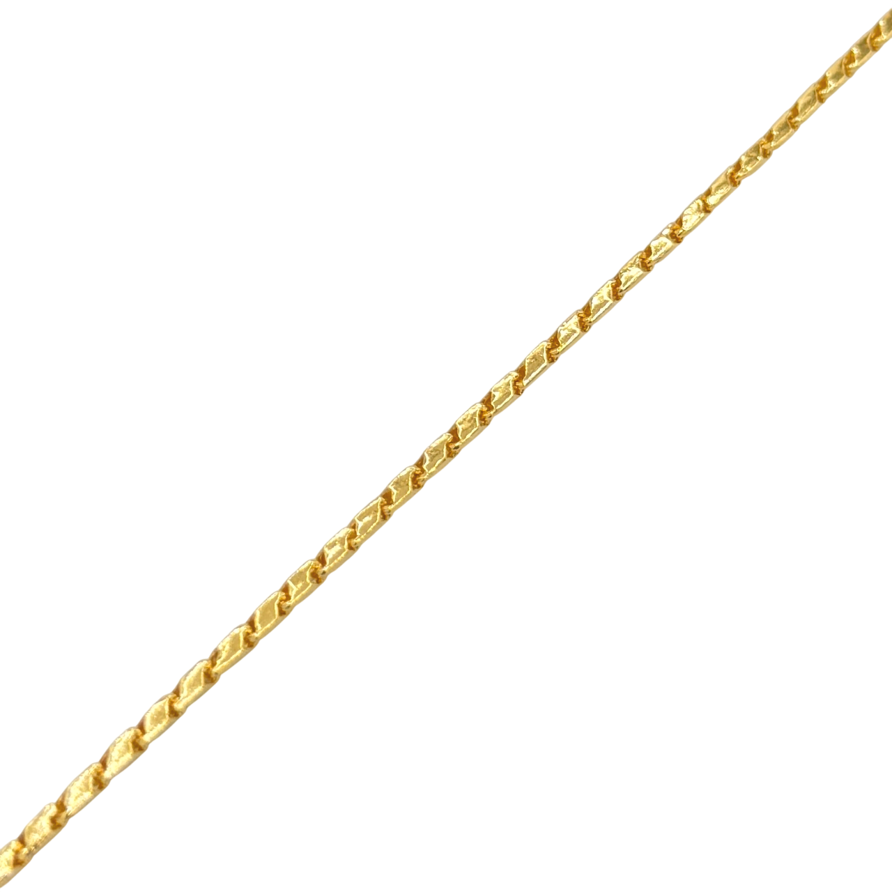 24K Yellow Gold 1.7MM Bullet Link Bracelet