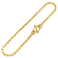 24K Yellow Gold 1.8MM Baht & Anchor Link Bracelet