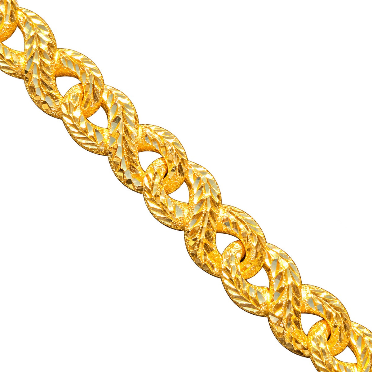14.5MM Diamond-Cut Infinity Link Chain