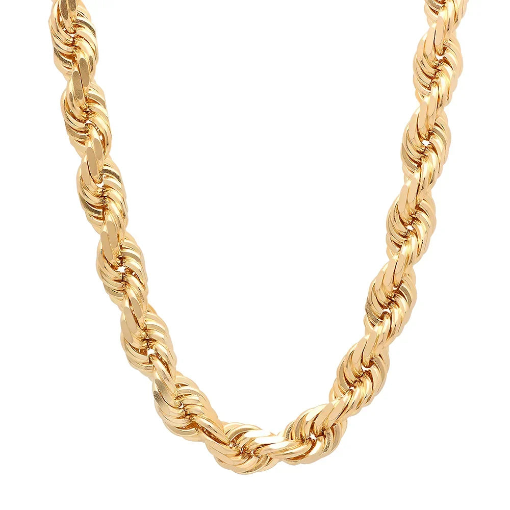 10MM Solid Diamond-Cut Rope Chain