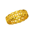 24K Diamond Cut Money Coin Ring