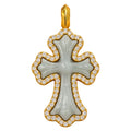 Jade Gothic Cross Diamond Framed