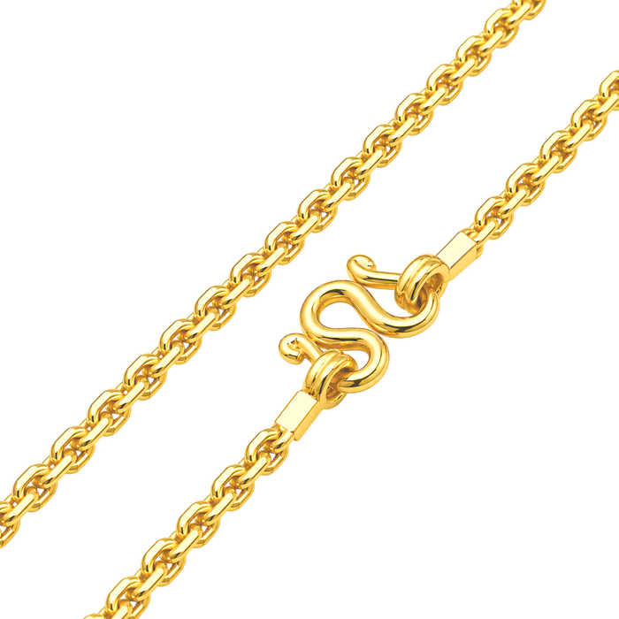 24K Yellow Gold 2.5MM Anchor Link Chain