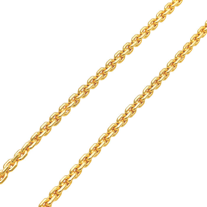 24K Yellow Gold 2.5MM Anchor Link Chain
