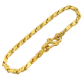 24K Yellow Gold 2.6MM Bullet Link Bracelet
