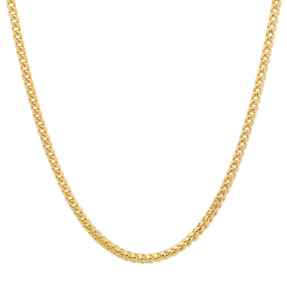 2.5MM Solid Plain Franco Chain