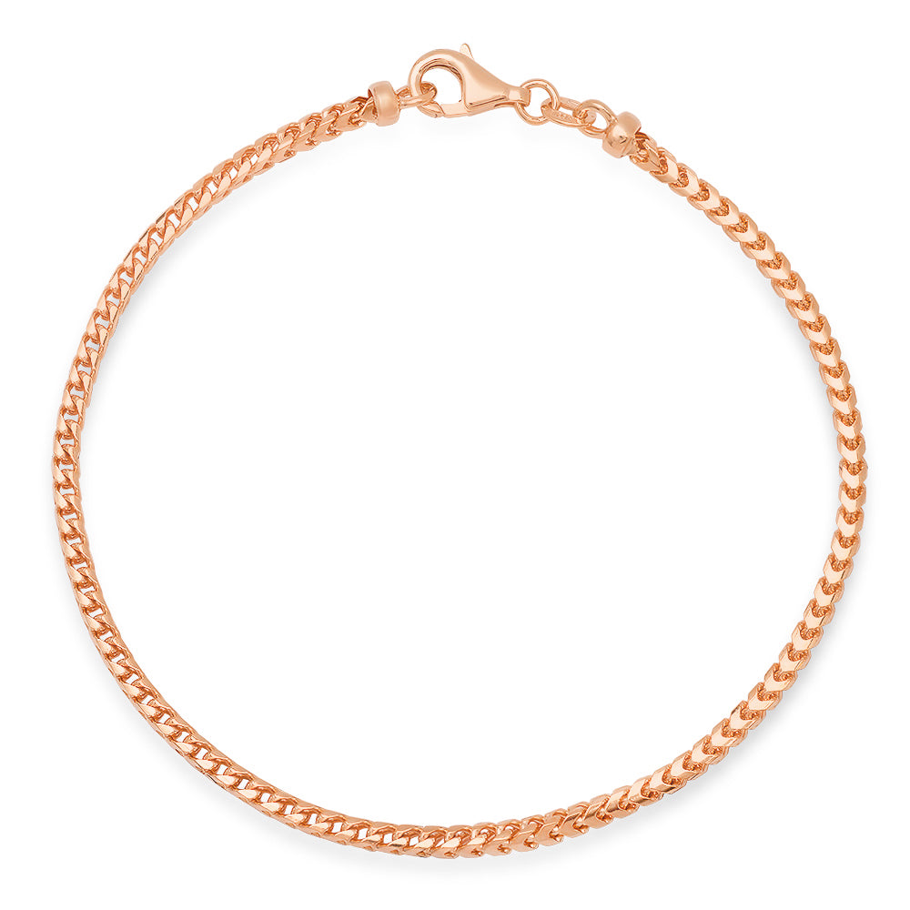 2.5MM Solid Plain Franco Bracelet