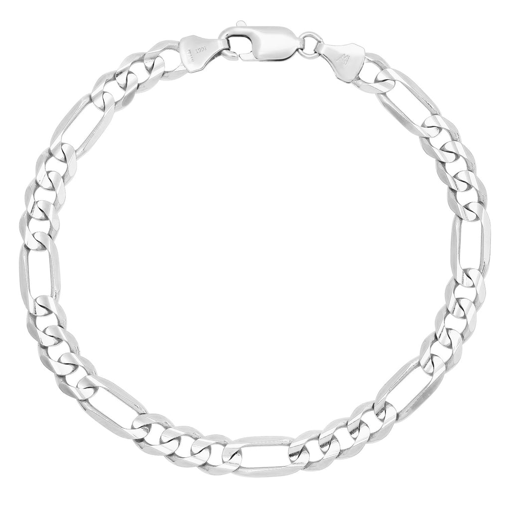 7MM Solid Figaro Bracelet
