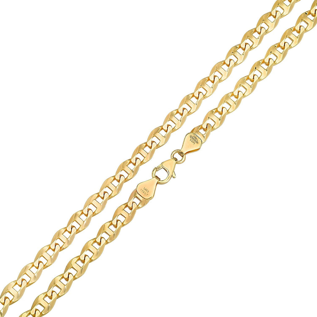6MM Solid Diamond-Cut Mariner Chain