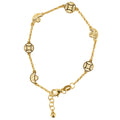 18K Diamond Cut Lucky Money and Ingot Bracelet