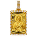 Saint Jude Diamond Cut Pendant with Diamond Frame