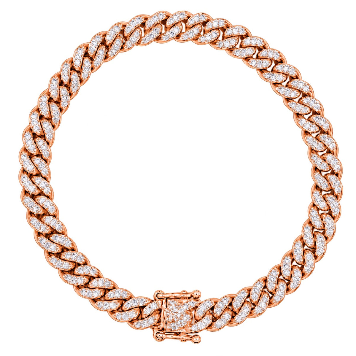4.5mm Diamond Cuban Bracelet