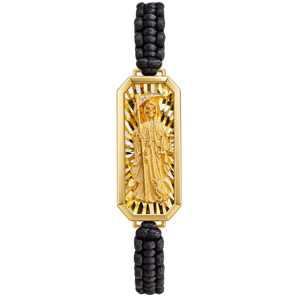 Santa Muerte Charm on Nylon