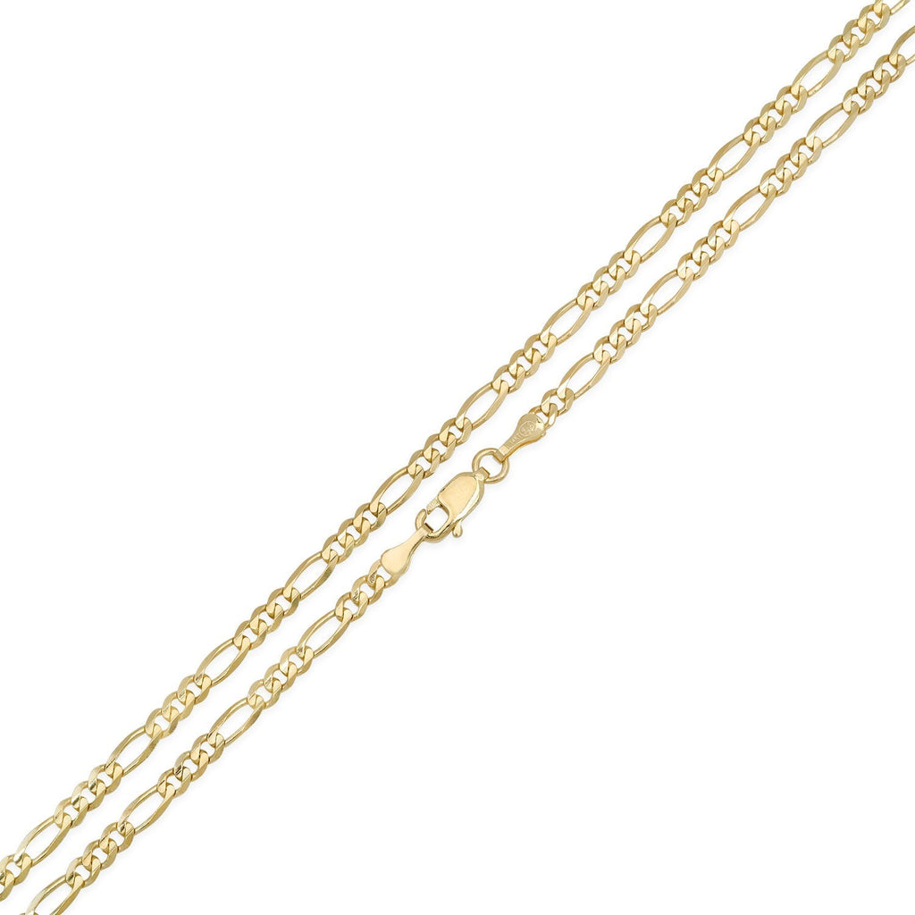3.2MM Solid Plain Figaro Chain