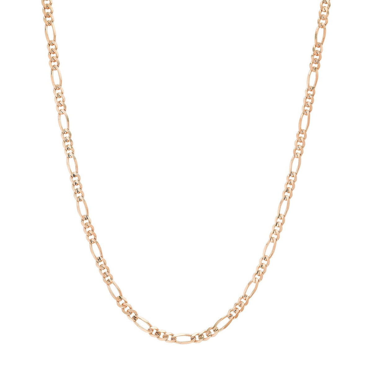 3.2MM Solid Plain Figaro Chain