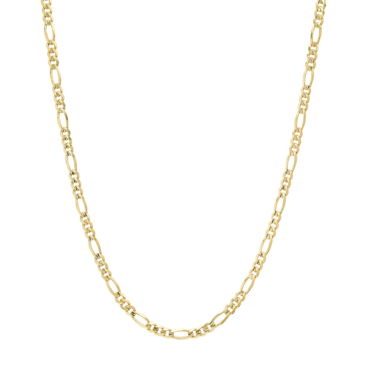 3.2MM Solid Plain Figaro Chain