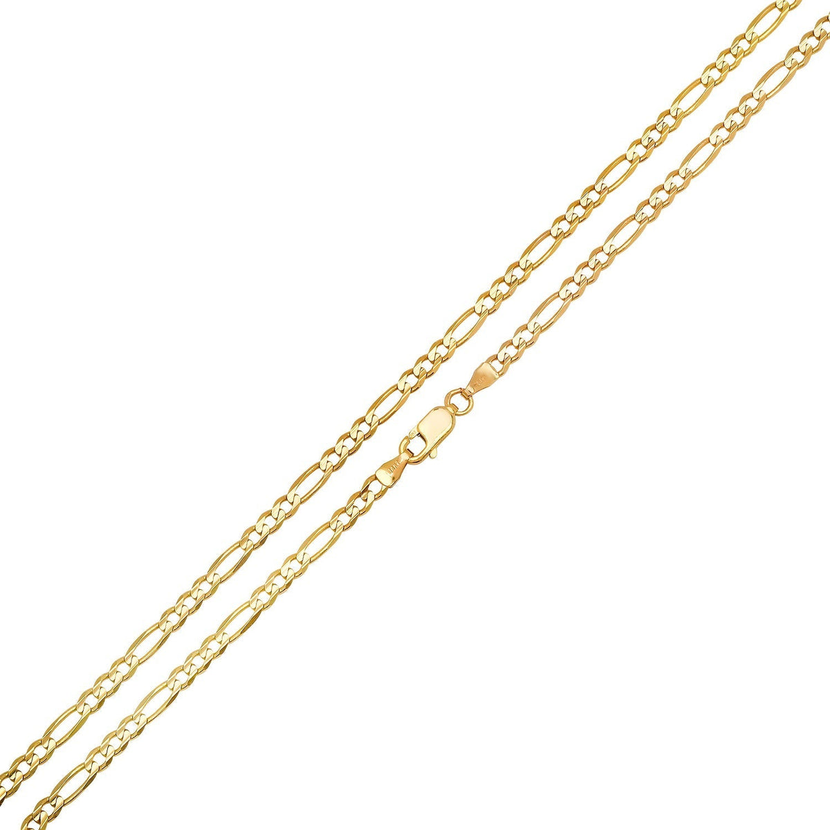 2.2MM Solid Plain Figaro Chain