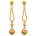 Diamond Cut Dangle Balls Stud