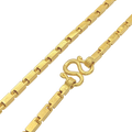 24K Yellow Gold 4MM Baht Chain (Squared)
