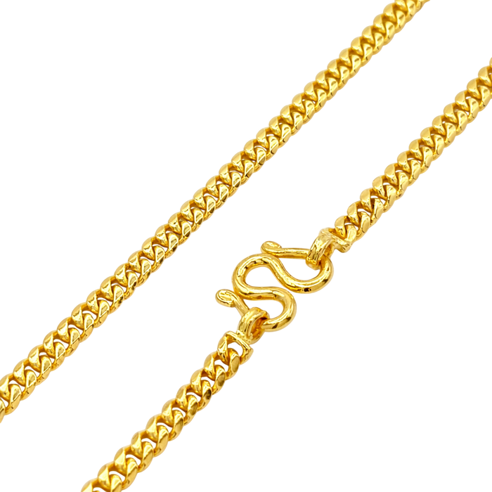 24K Yellow Gold 4MM Miami Cuban Link Chain