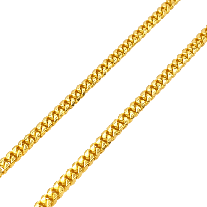 24K Yellow Gold 4MM Miami Cuban Link Chain