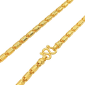 24K Yellow Gold 5MM Barrel Link Chain (Rounded)