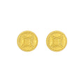 Diamond Cut Money Coin Stud