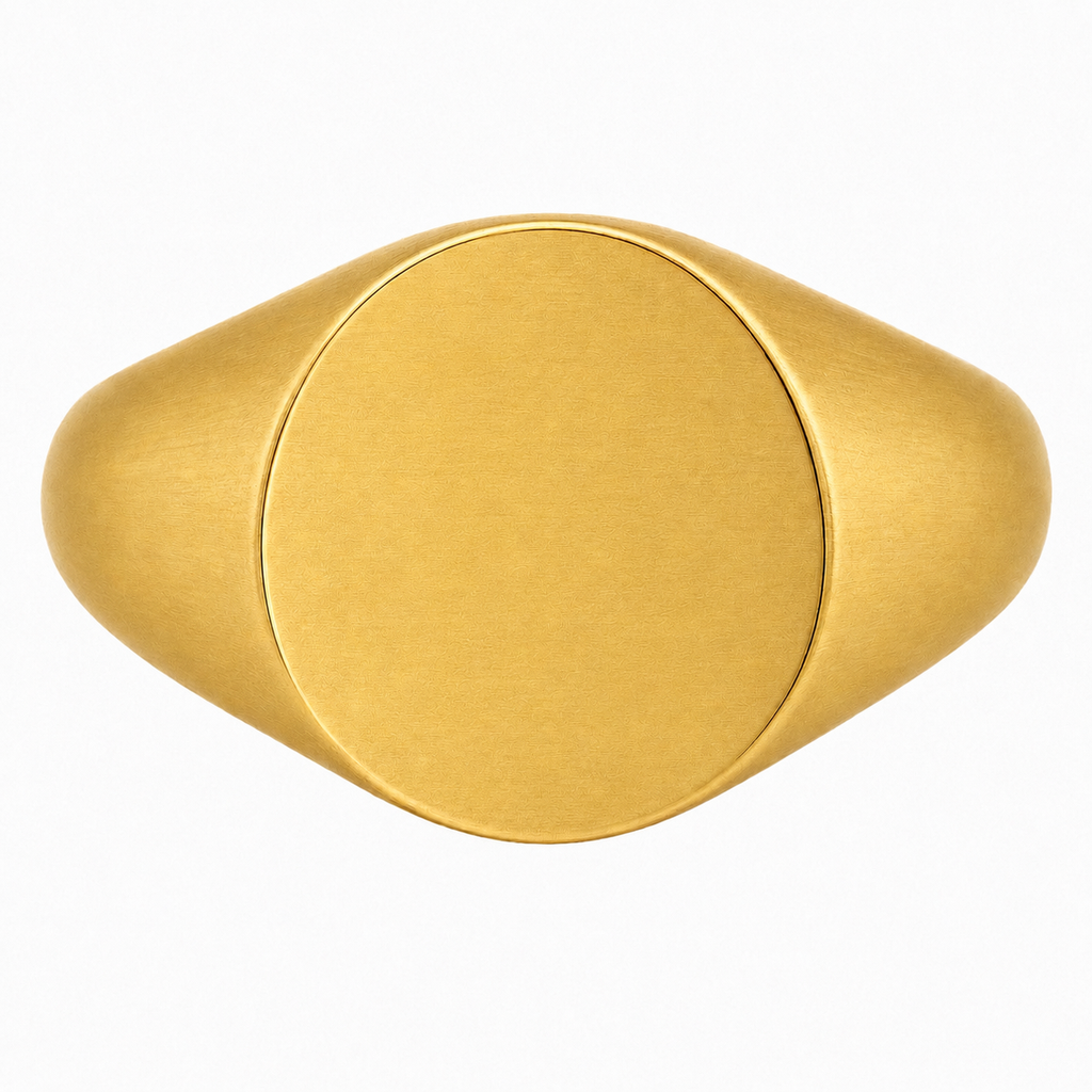 14mm Round Signet Ring
