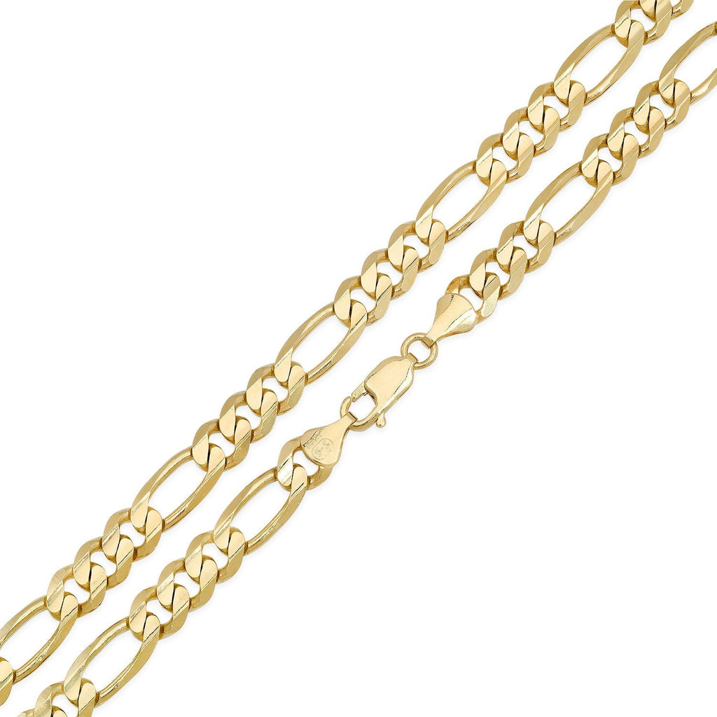 7.5MM Solid Plain Figaro Chain