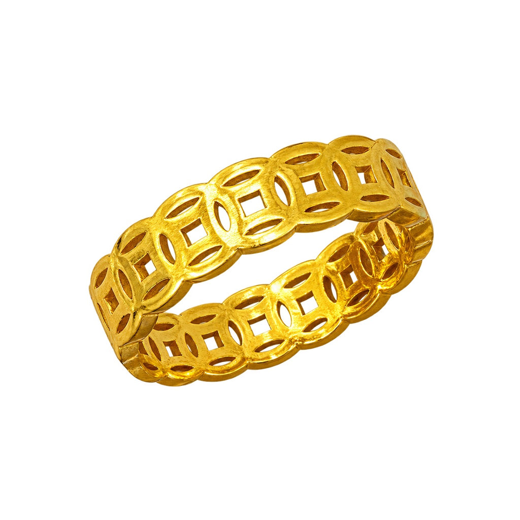 24K Plain Money Coin Ring
