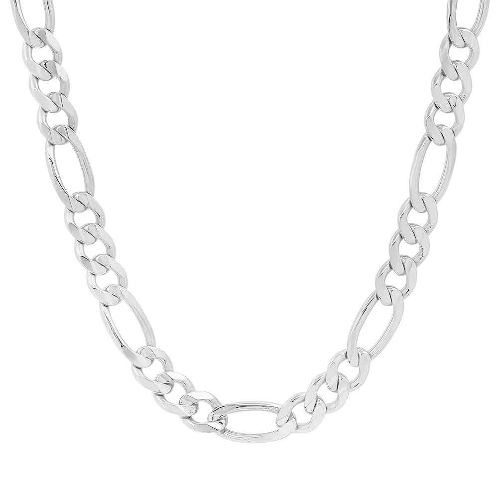 8MM Solid Plain Figaro Chain