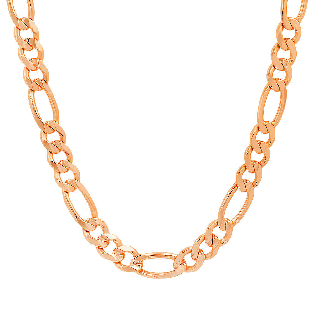 8MM Solid Plain Figaro Chain