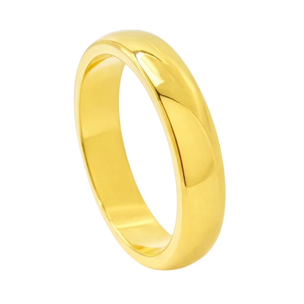 4MM Plain Curved Ring