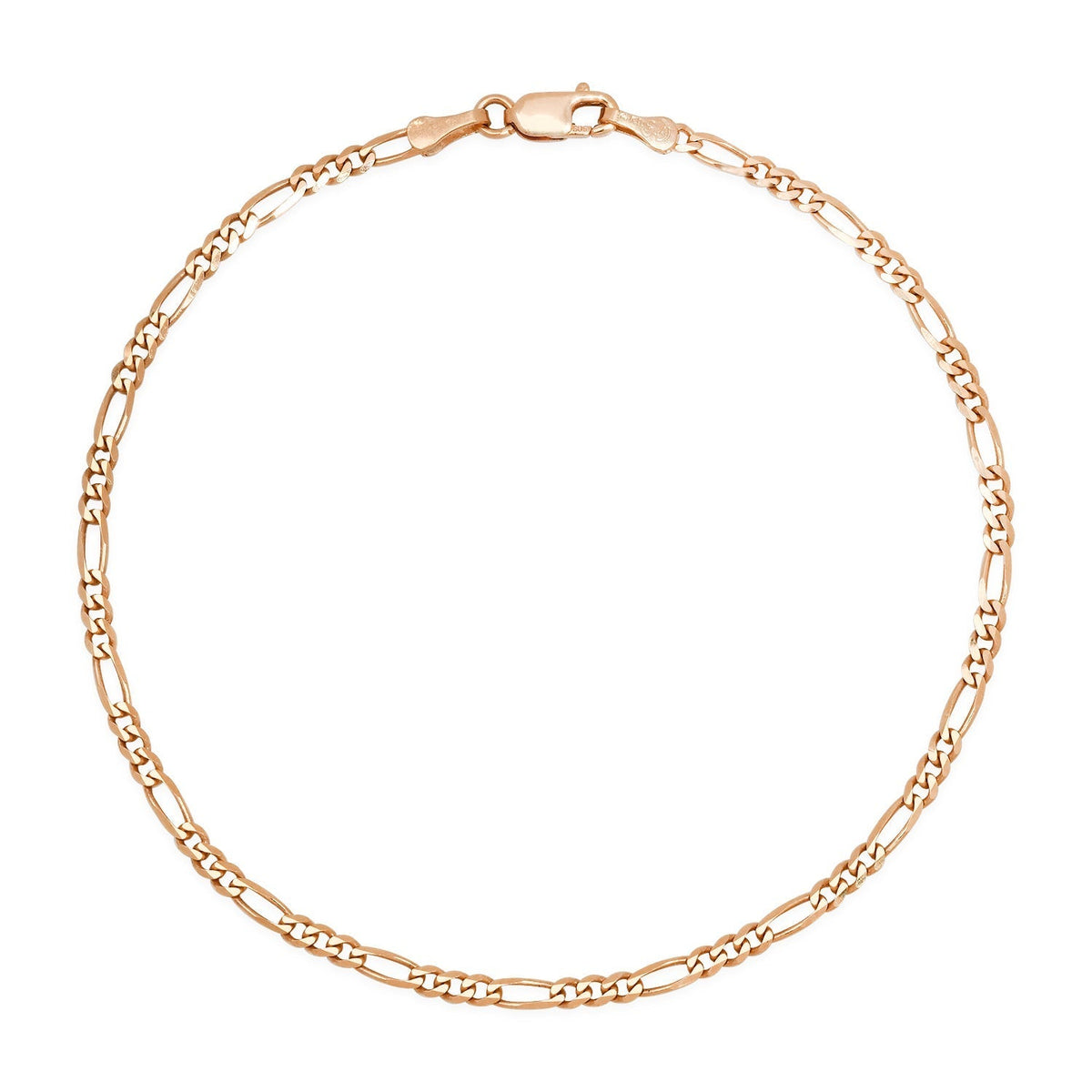 2.5MM Solid Figaro Bracelet