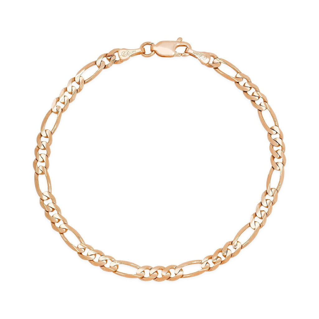 4MM Solid Figaro Bracelet