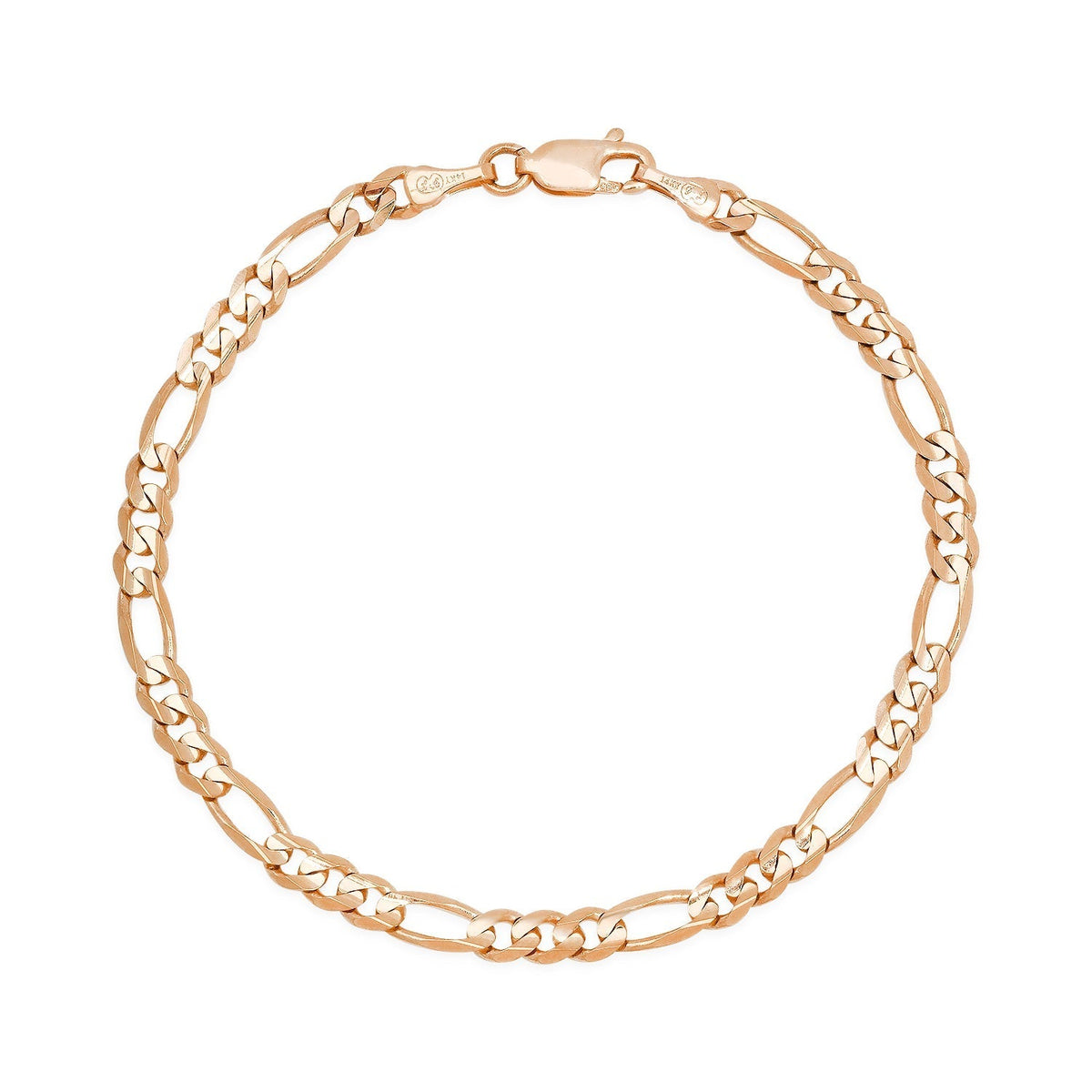 4MM Solid Figaro Bracelet