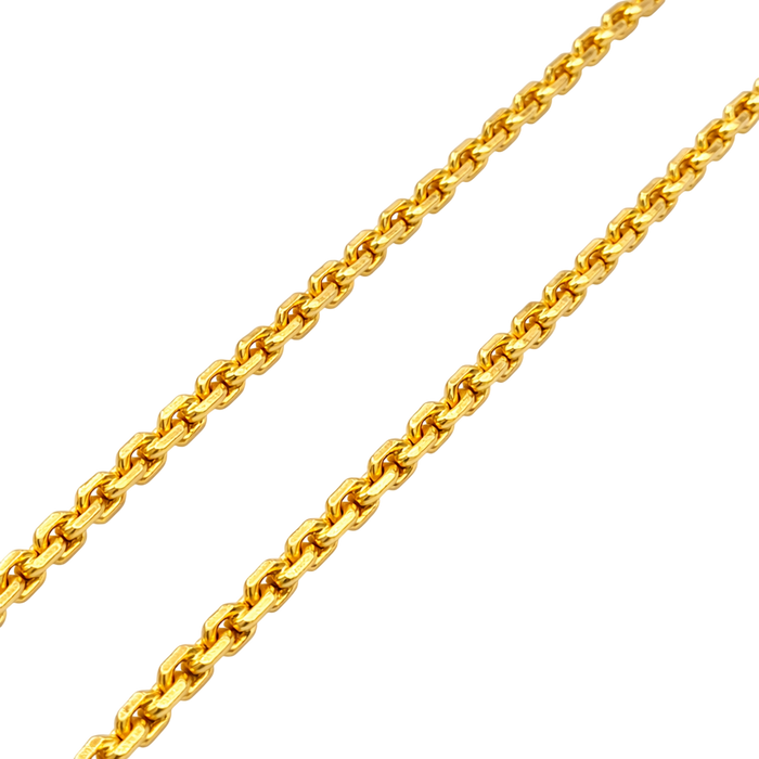 24K Yellow Gold 3.3MM Anchor Link Chain