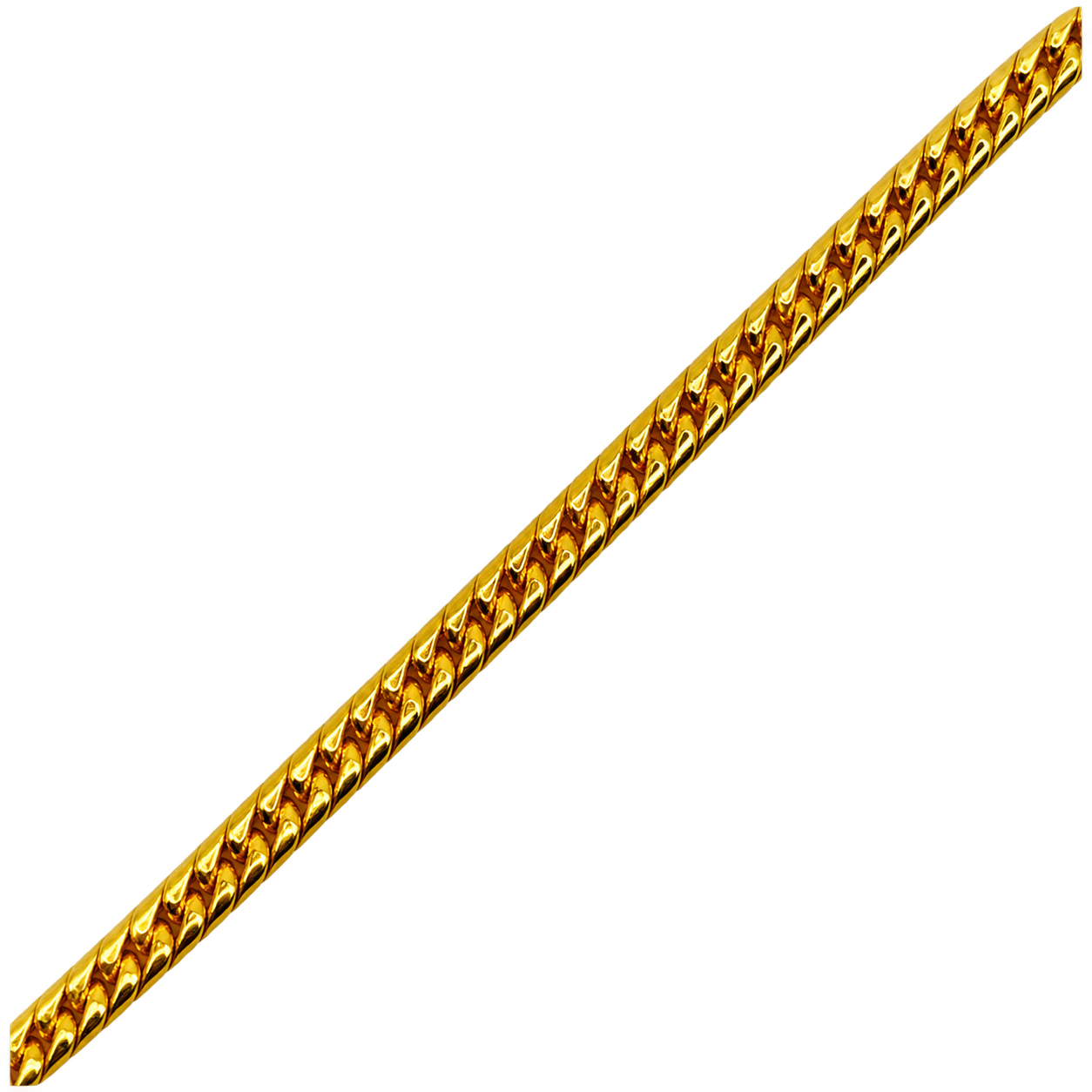 24K Double Cuban Link Bracelet