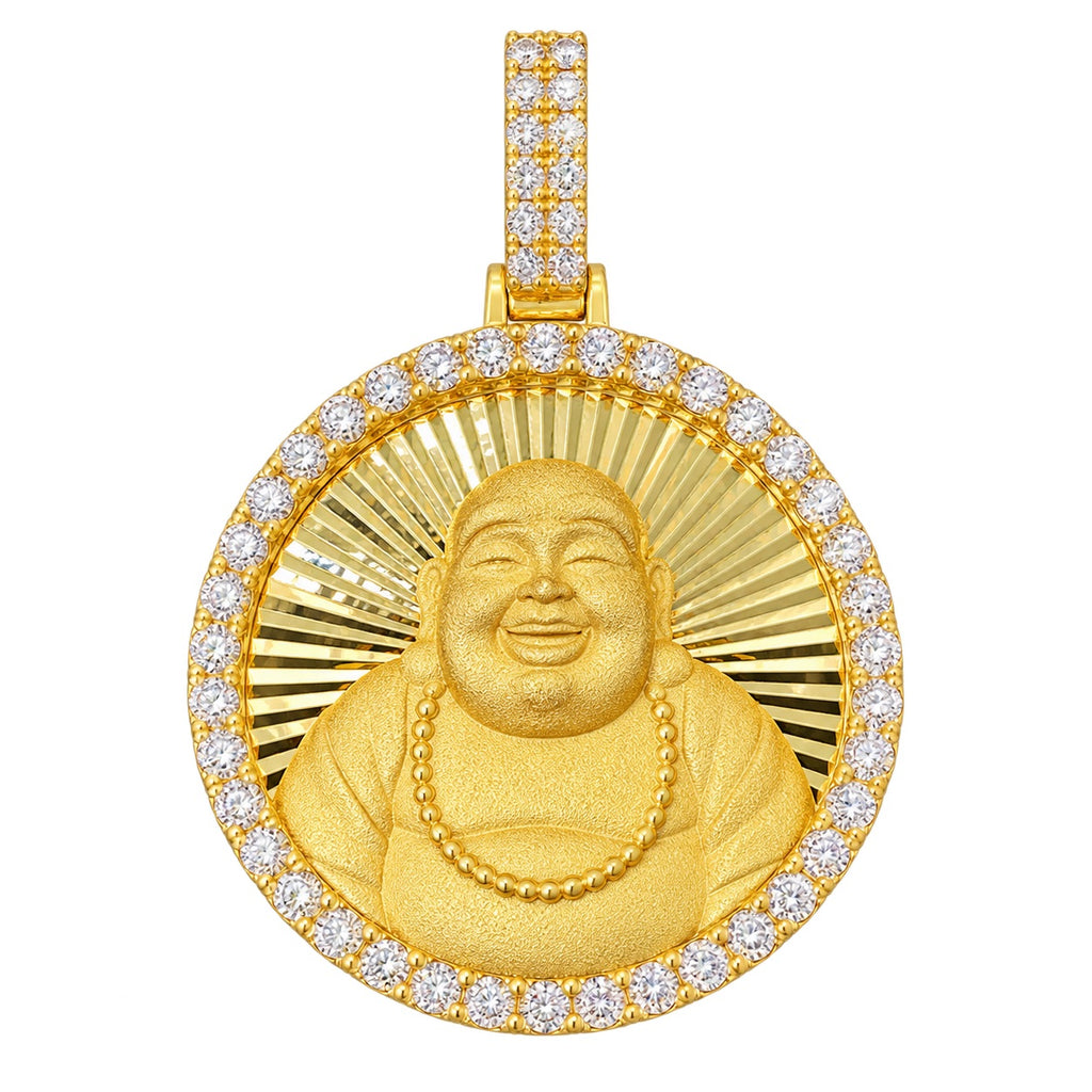 Happy Buddha Round Diamond Pendant