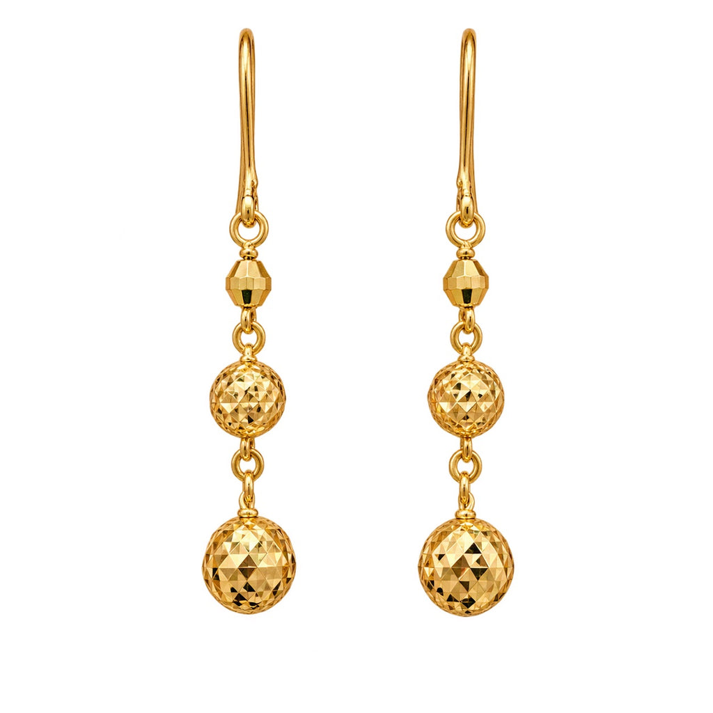 Diamond Cut Dangle Ball Leaver Back Dangle