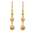 Diamond Cut Dangle Ball Leaver Back Dangle
