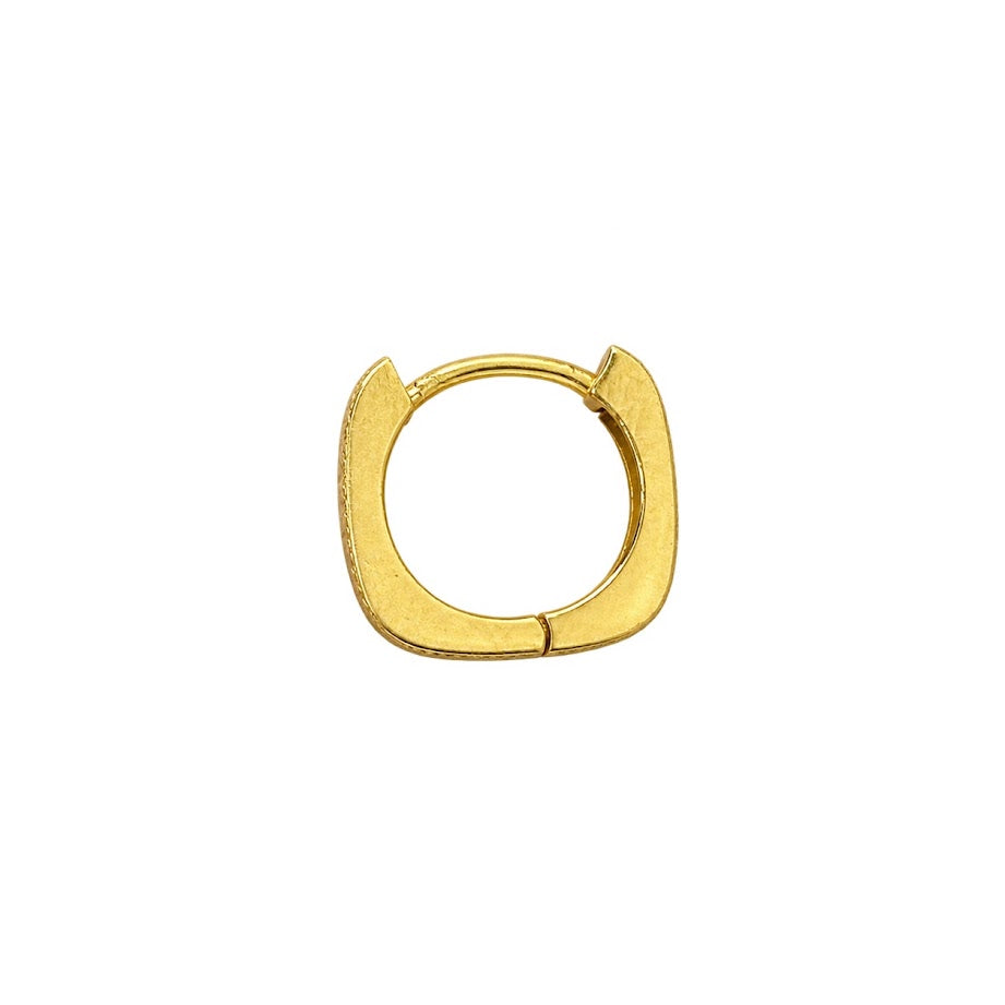 Diamond Cut Hoop-Huggy SQ Earring