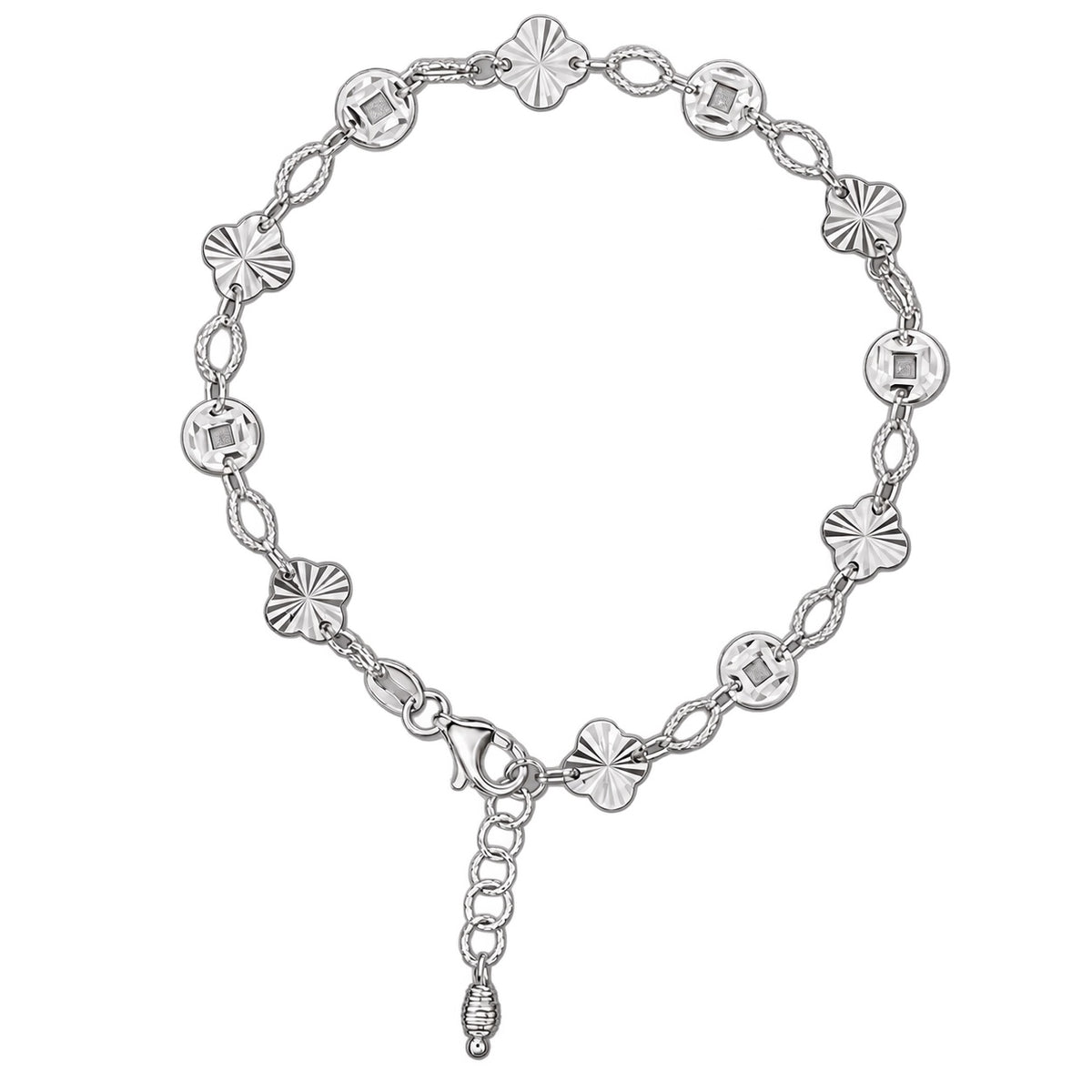 18K Diamond Cut Lucky Money Bracelet