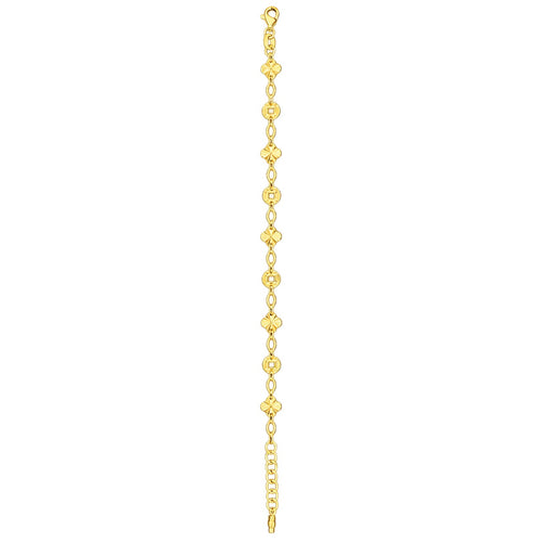 18K Diamond Cut Lucky Money Bracelet