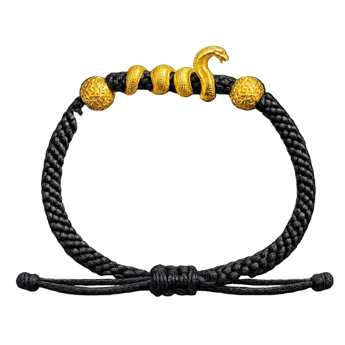 Twisted Snake and Money Ball Charms on Nylon