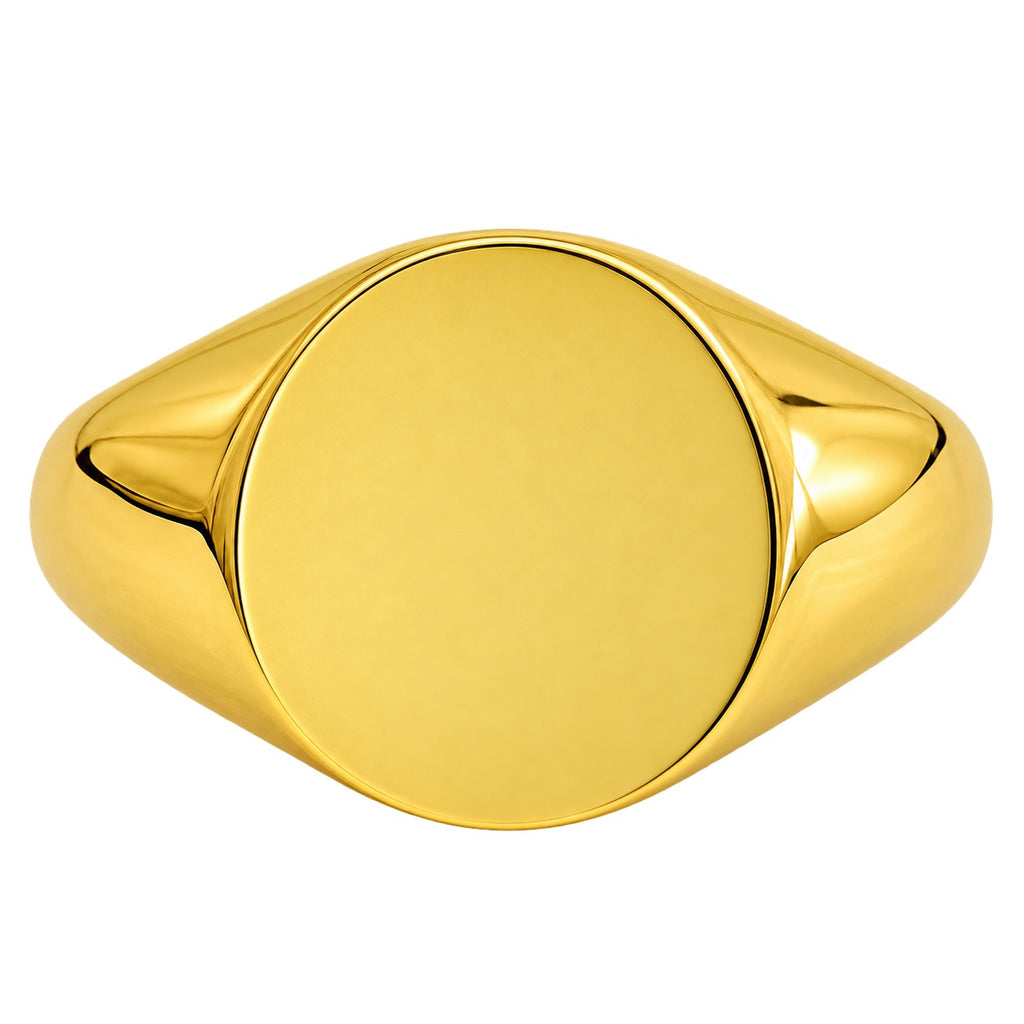 14mm Round Signet Ring