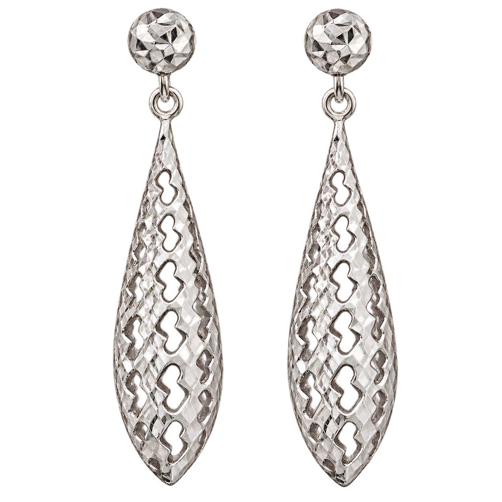 Diamond Cut Dangle Drops Stud