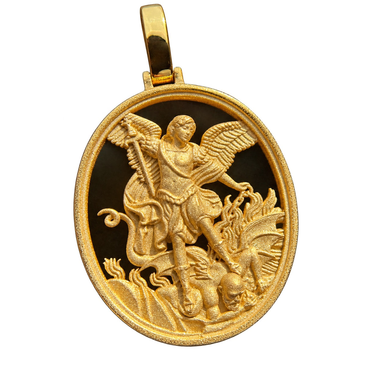 Saint Michael Oval Shape