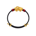 24K Lucky Fu Dog - Spinning Back - on Ballistic Black Cord