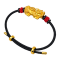 24K Lucky Fu Dog on Ballistic Black Cord